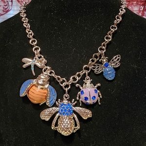 Unique Insect / Bug Charm Statment Necklace